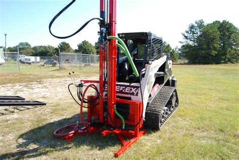 drilling a water well with a skid steer|diy water drilling rig.